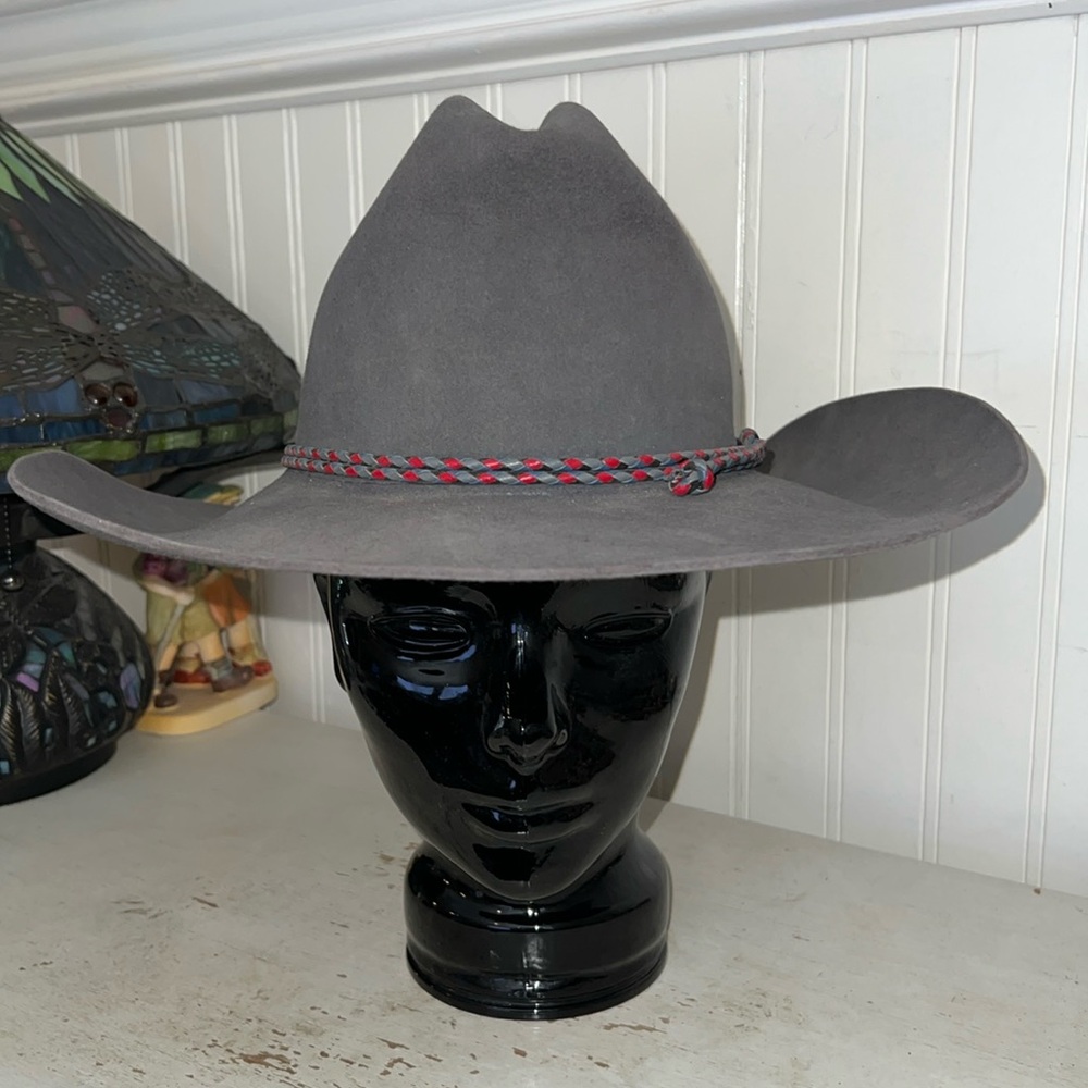 70s Resistol 4X beaver felt wool gray western cowboy hat self conforming 7 1/8